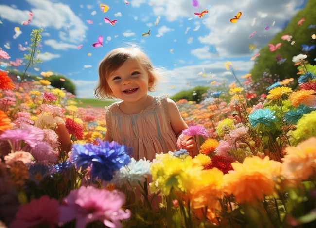 儿童故事彩虹色的花绘本、幼儿绘本故事彩虹色的花