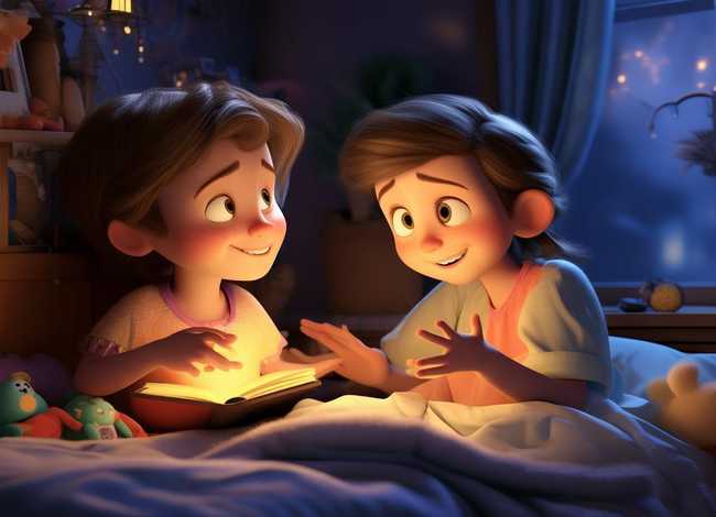 儿童睡前故事上台表演；儿童睡前讲故