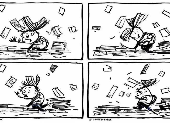 儿童四格漫画小故事搞笑；四格漫画小故事简笔画搞笑