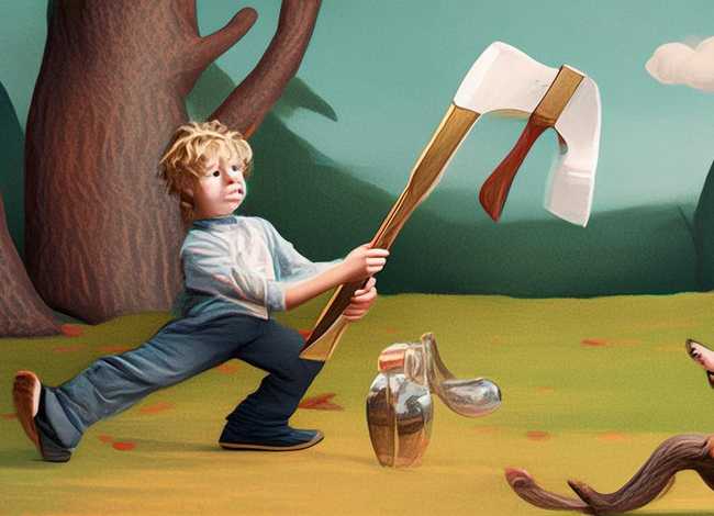 金斧子银斧子的故事搞笑、金斧子银斧子的故事搞笑图片