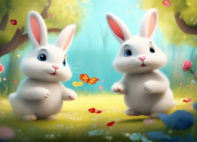 两只小兔子的绘本，两只小兔子的绘本图片