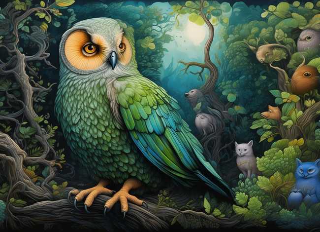 动物有故事的画；动物有故事的画画作品