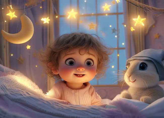 儿童睡前故事图片设计 儿童睡前故事一张图片做封面设计