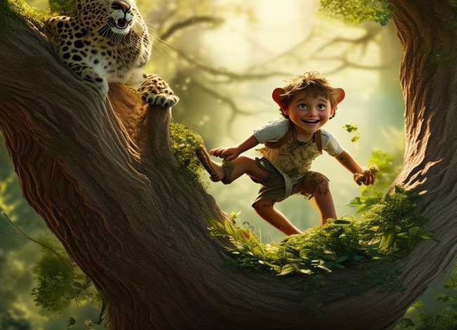 豹大王爬树儿童故事（豹子是爬树高手）