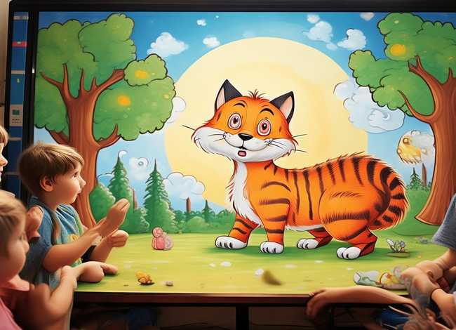 儿童画狐假虎威二年级上册 儿童画狐假虎威二年级上册图片