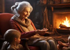 老奶奶讲故事的图片（老奶奶讲故事的图片简笔画）