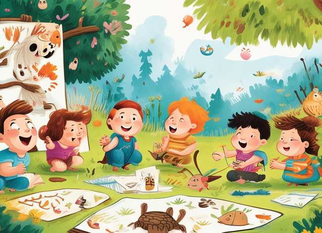 寓言故事幼儿画；寓言故事幼儿画画图片