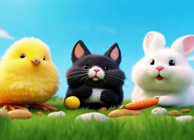 儿童连环画小鸡小猫和小兔 儿童连环画小鸡小猫和小兔图片