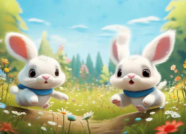 两只兔子的故事儿童读物 - 两只兔子的故事绘本 两只兔子的故事儿童读物 - 两只兔子的故事绘本