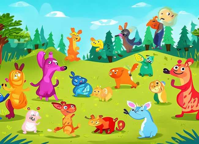 儿童动物故事画教程；动物故事画简笔画彩色