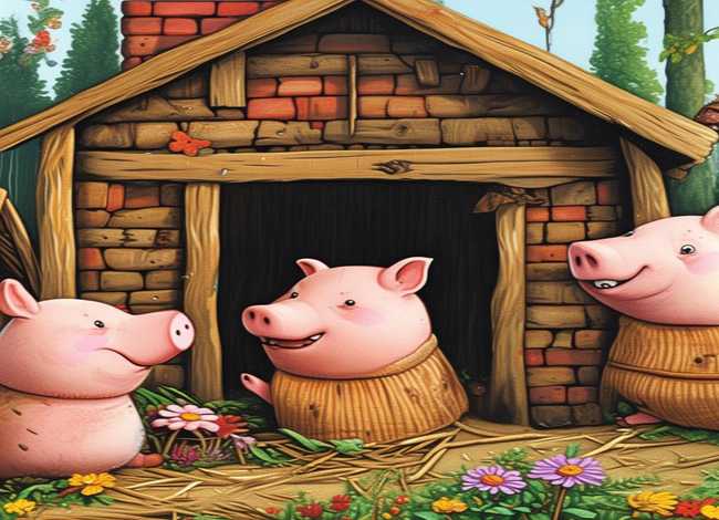 儿童童话故事表演三只小猪 - 幼儿故事表演三只小猪