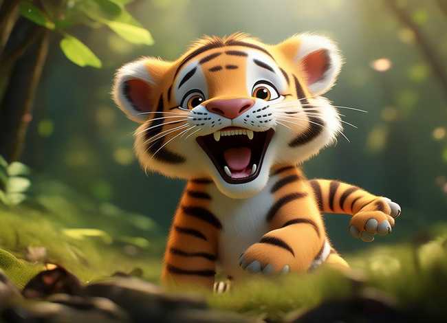 儿童故事中小老虎是怎么说话的 - 小老虎是怎么叫的文字