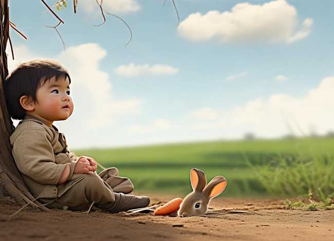 守株待兔儿童的故事50字；守株待兔的故事50字以下