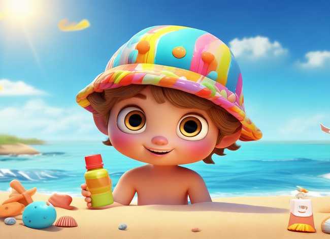 儿童防晒动画、儿童防晒动画图片