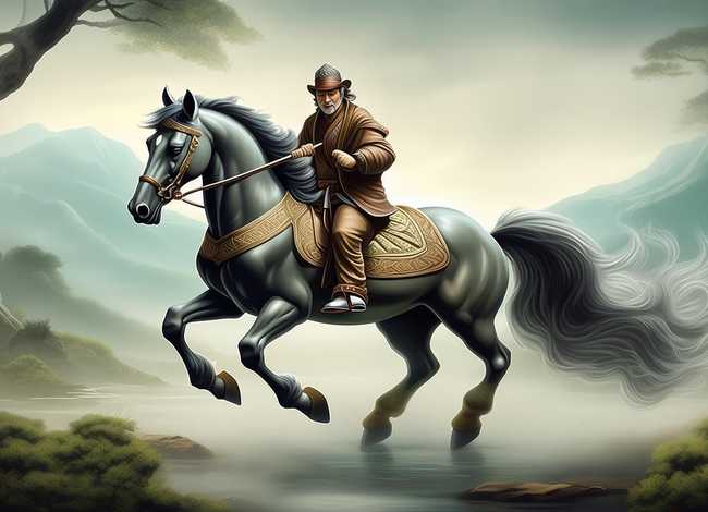 马的成语故事绘画；马的成语故事绘画图片