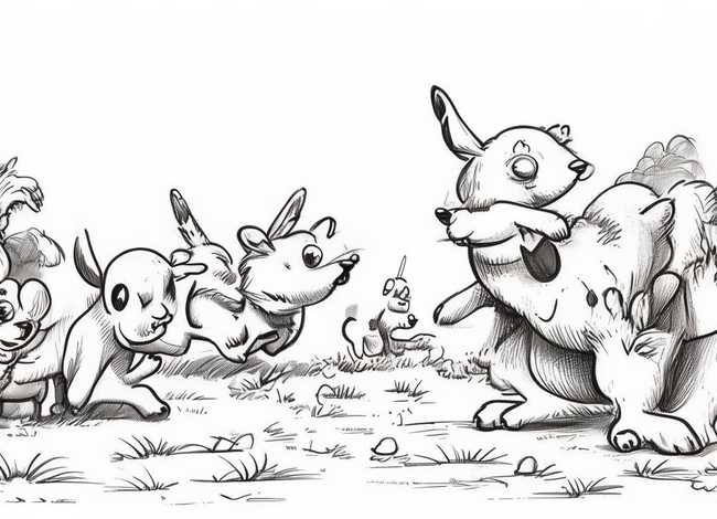 动物故事绘画简笔画 动物故事绘画简笔画图片