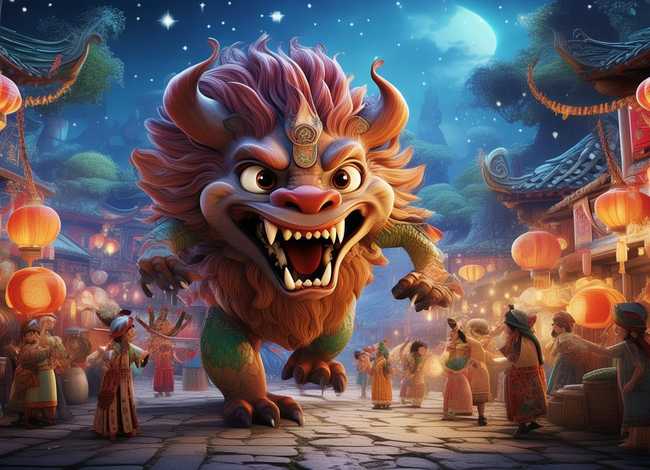 年兽的故事儿童绘本，年兽的传说绘本故事