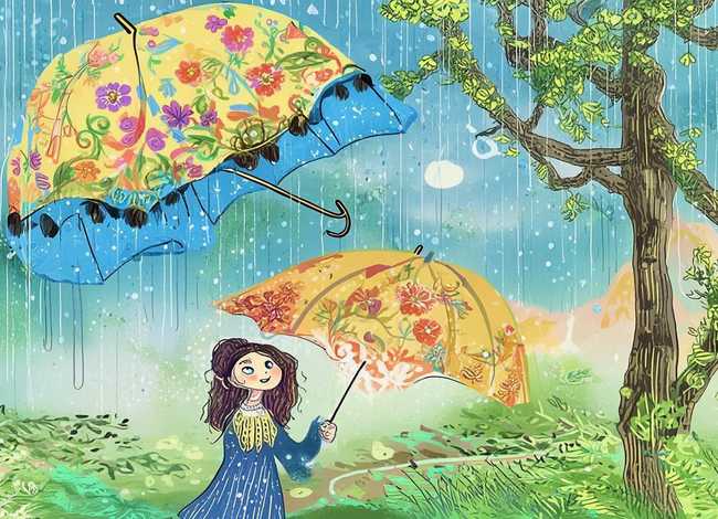 雨伞的来历故事绘本 - 雨伞的来历故事绘本图片