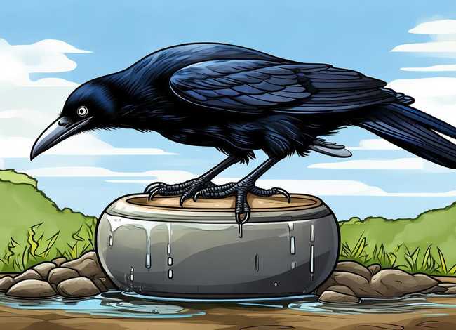 乌鸦喝水故事绘本图片完整版 乌鸦喝水故事绘本图片完整版下载