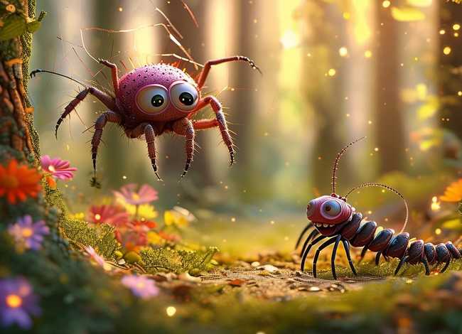 儿童故事蜘蛛和蜈蚣 蜘蛛和蜈蚣的故事