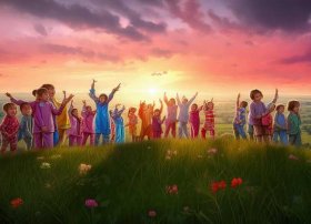 看日出儿童故事（看日出儿童画）