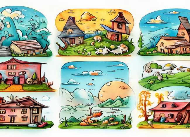 简单儿童绘本故事插画，幼儿绘本故事简笔画6张