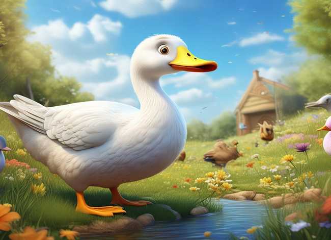 儿童故事大白鹅 大白鹅找朋友故事