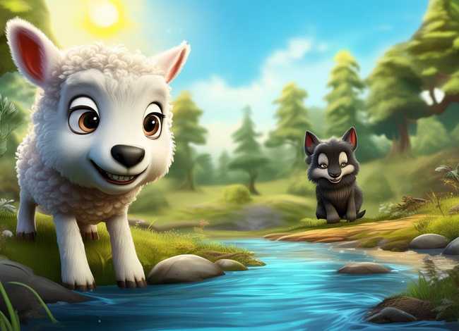 儿童故事狼和小羊ppt课件，狼和小羊的故事幼儿教案