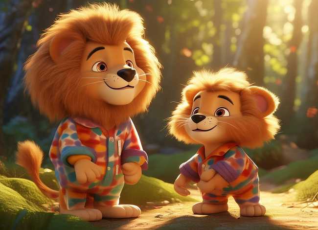 儿童故事可爱的狮子爷爷，儿童故事可爱的小狮子