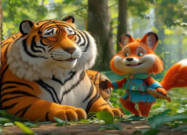 狐假虎威故事儿童版3-6岁、狐假虎威故事幼儿