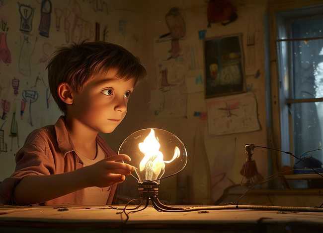 儿童版爱迪生发明电灯的故事 - 爱迪生发明电灯的故事幼儿