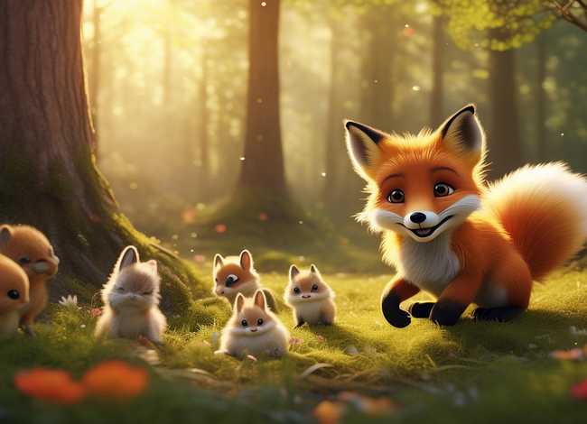儿童动物狐狸故事、狐狸和小动物们的故事