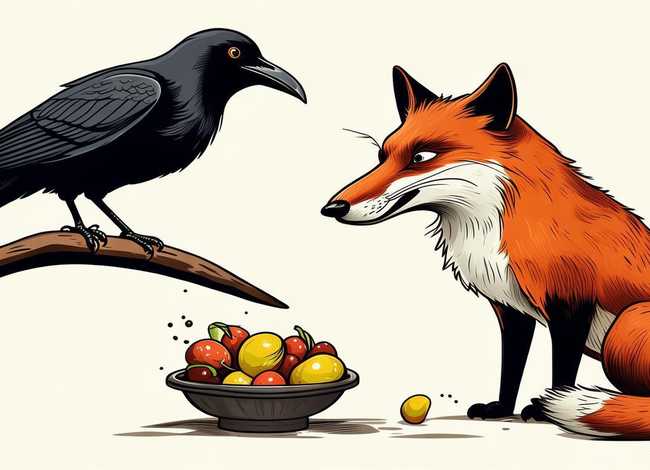乌鸦与狐狸的道理 - 乌鸦与狐狸的道理是什么(10字)