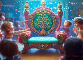 神奇的椅子儿童故事幼儿园；神奇的椅子儿童画