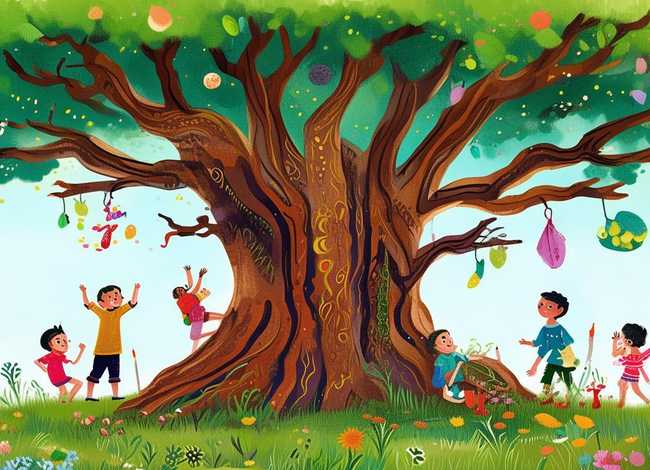 大树的故事儿童画（大树的故事绘画图片 幼儿园）
