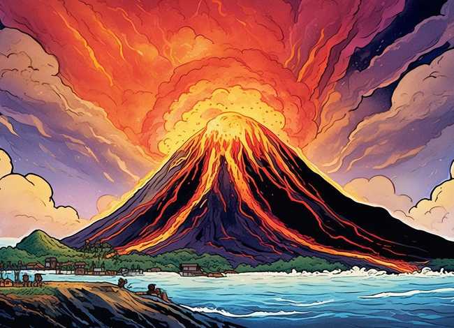 火山爆发了绘本故事，火山爆发了绘本故事内容