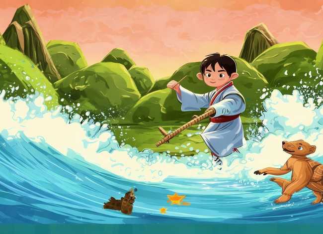 大禹治水的故事儿童版英文 - 大禹治水的故事英语版