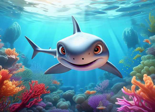 鲨鱼宝宝故事绘本，鲨鱼宝宝故事绘本图片