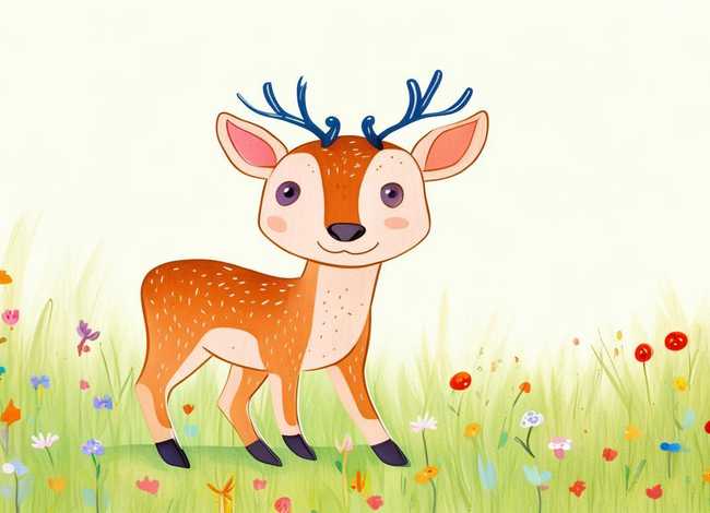 儿童简笔小鹿、儿童简笔画小鹿的画法