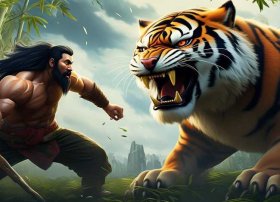 武松打虎儿童故事动画表演、武松打虎动画故事视频