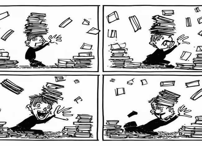 儿童四格漫画小故事搞笑；四格漫画小故事简笔画搞笑