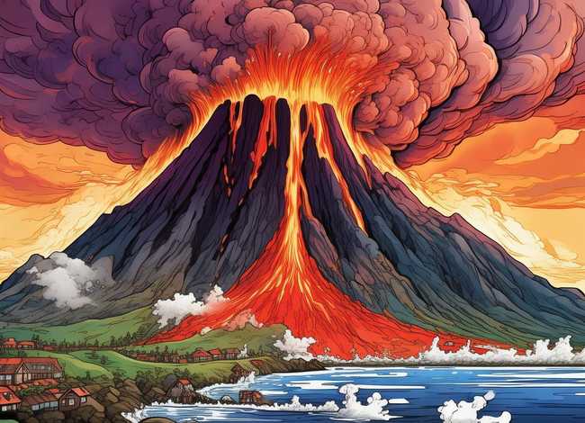 火山爆发了绘本故事，火山爆发了绘本故事内容