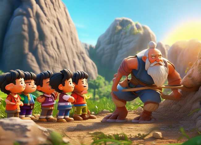 愚公移山故事视频儿童讲故事，幼儿故事愚公移山视频