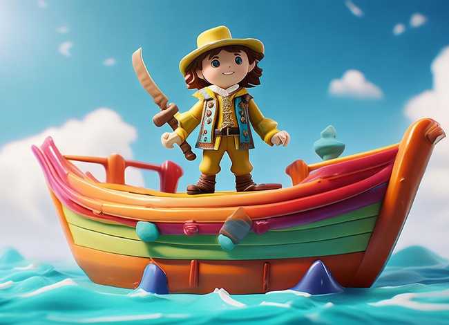 儿童船长的视频 船长儿童画图片