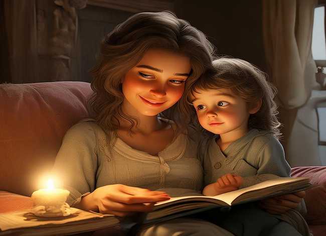 画妈妈讲故事图片，画妈妈讲故事图片简笔画