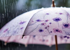 纸雨伞画画，纸雨伞怎么画简单的图案