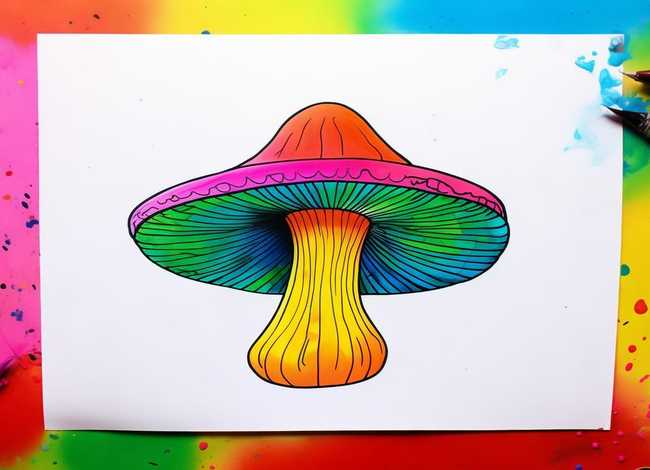 灵芝儿童简笔画涂色；灵芝儿童简笔画涂色怎么涂