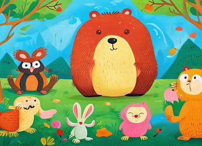 动物故事画儿童画；动物故事绘画