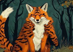 狐假虎威儿童故事的插图（狐假虎威的故事书带图）