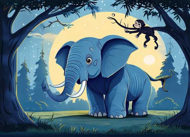 儿童睡前故事大全集大象和猴子（睡前小故事猴子和大象）